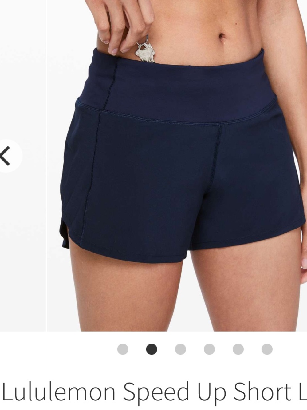 lululemon athletica Speed Up Short Long 4" - Navy